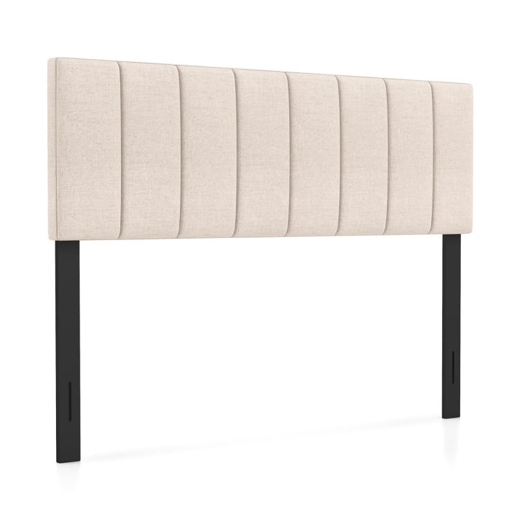 Linen Upholstered Headboard for Full and Queen Size Bed Frames