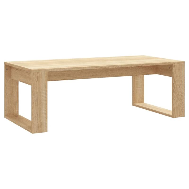 vidaXL Coffee Table Sonoma Oak Engineered Wood 40.2 x 19.7 x 13.8 in - 19.7 x 40.2 x 13.8