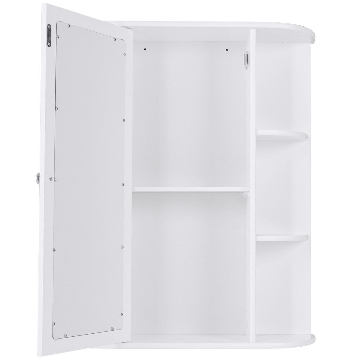 Shop Gymax Bathroom Cabinet Single Door Shelves Wall Mount Cabinet W On Sale Overstock 22985062