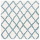 preview thumbnail 42 of 60, SAFAVIEH Dallas Shag Melahat Trellis 1.5-inch Thick Rug 6' Square - Ivory/Seafoam - Square