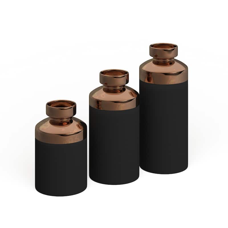 Grey Ceramic Contemporary Vase (Set of 3)