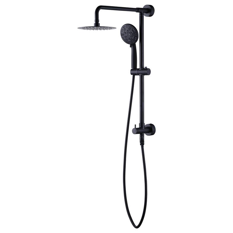 WOWOW Single Handle 7 Spray Patterns Shower Faucet Systerm - Matte Black