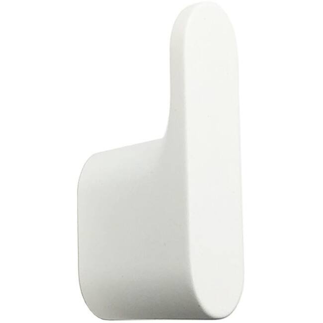 WS Bath Collections Mito Single Robe Hook - White Soft Touch