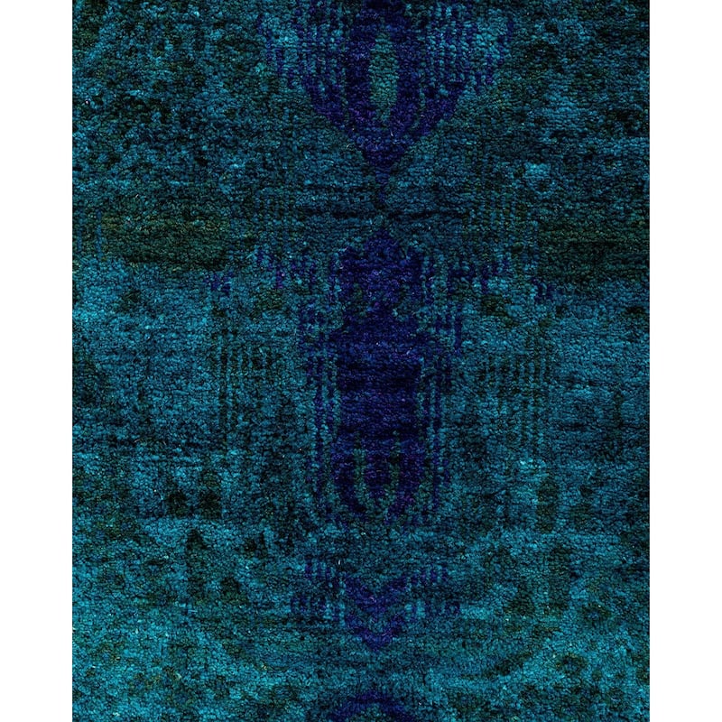 Contemporary Overdyed Wool Hand Knotted Area Rug - 6' 2" x 9' 1"