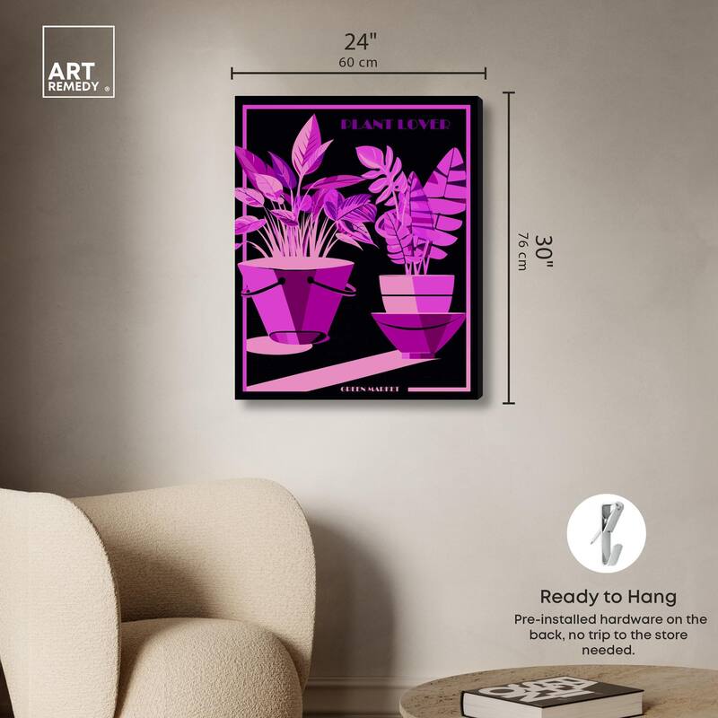 Plant Lover Canvas by Art Remedy, Gallery Wrapped