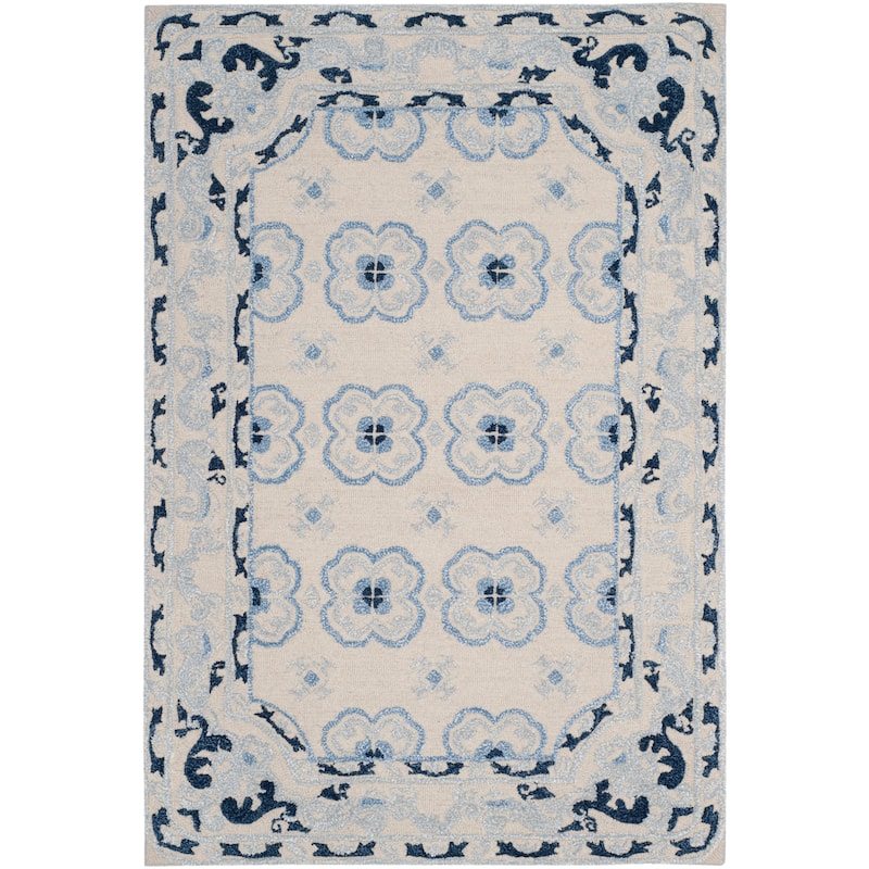SAFAVIEH Handmade Bella Nursel Modern Floral Wool Rug