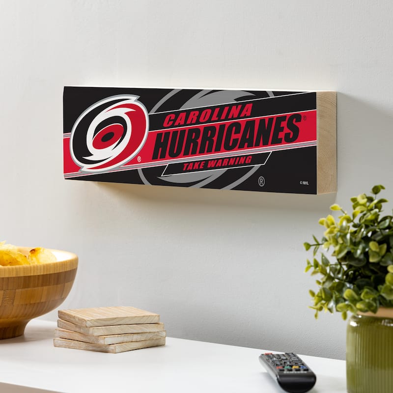 Carolina Hurricanes Wooden Tabletop Mantel Shelf Sign