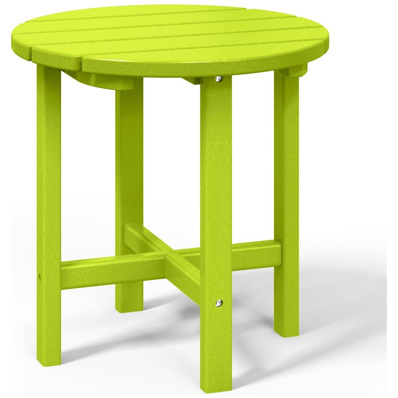 Laguna Outdoor Folding Adjustable Adirondack Chair with Hideaway Ottoman & Round Side Table