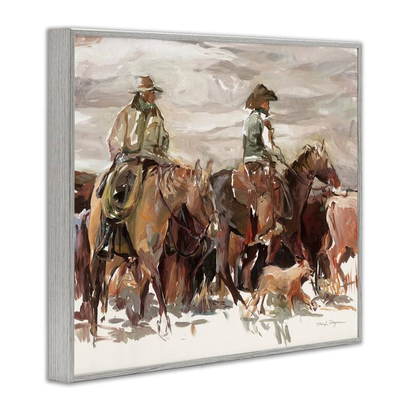 Stupell Round Up Cowboys Framed Giclee Art Design By Marilyn Hageman