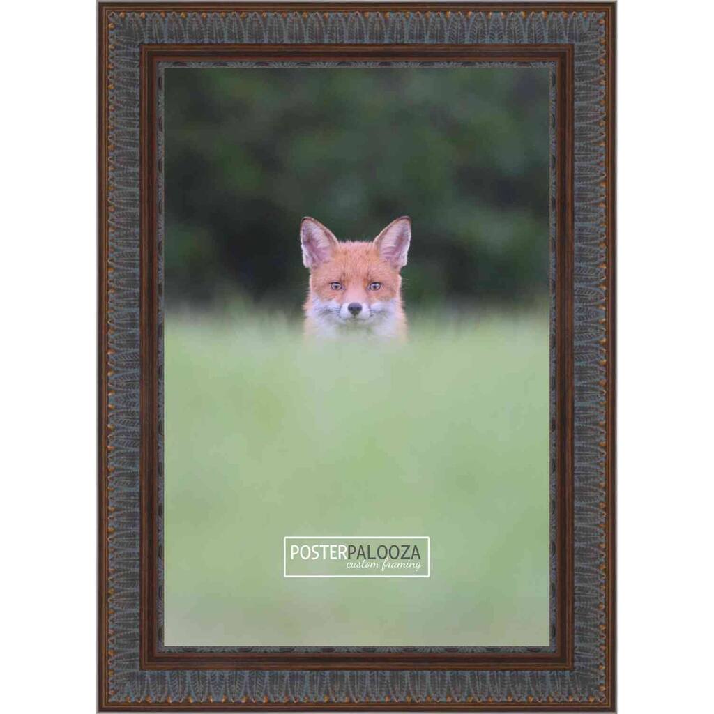 14x17 Ornate Bronze Complete Wood Picture Frame with UV Acrylic, Foam Board Backing, & Hardware