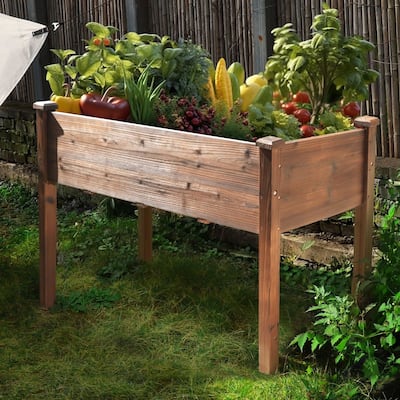VEIKOUS Raised Garden Bed Elevated Planter Box with Drainage Holes - 46.8''W x 22.4''D x 30.3''H
