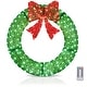 preview thumbnail 19 of 51, Pre-Lit Outdoor Christmas Wreath Decoration