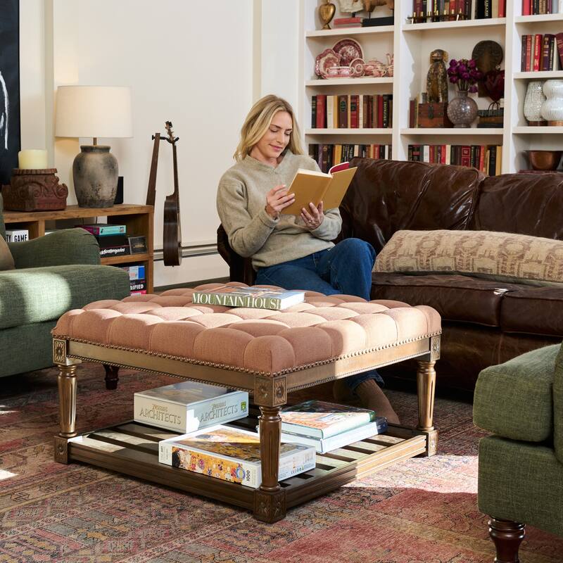 Maven Lane Mesa Square Upholstered Coffee Table