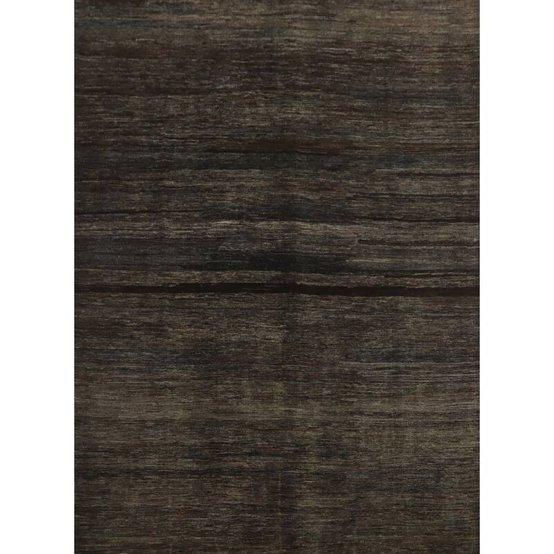 Vegetable Dye Wool Gabbeh Modern Area Rug Handmade Wool Carpet - 9' 7'' X 7' 11''