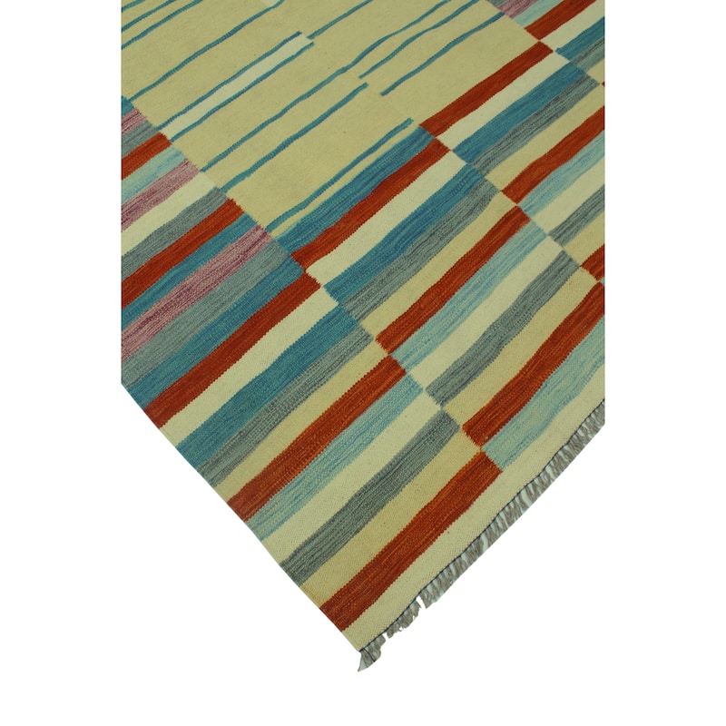 Winchester Flatweave Fahri Gold/Ivory Rug - 5'0" x 6'7"