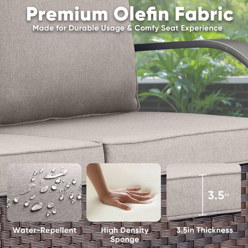 Outdoor Patio 3 Seater Sofa Furniture Couch Sofa