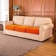 preview thumbnail 95 of 153, Subrtex Stretch Separate Sofa Cushion Slipcovers (1/2/3 PCS) 3 PCS - Orange