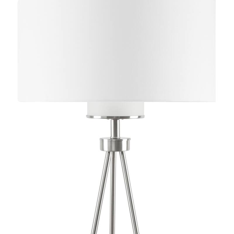 INK+IVY Pacific Metal Tripod Floor Lamp with Glass Shade