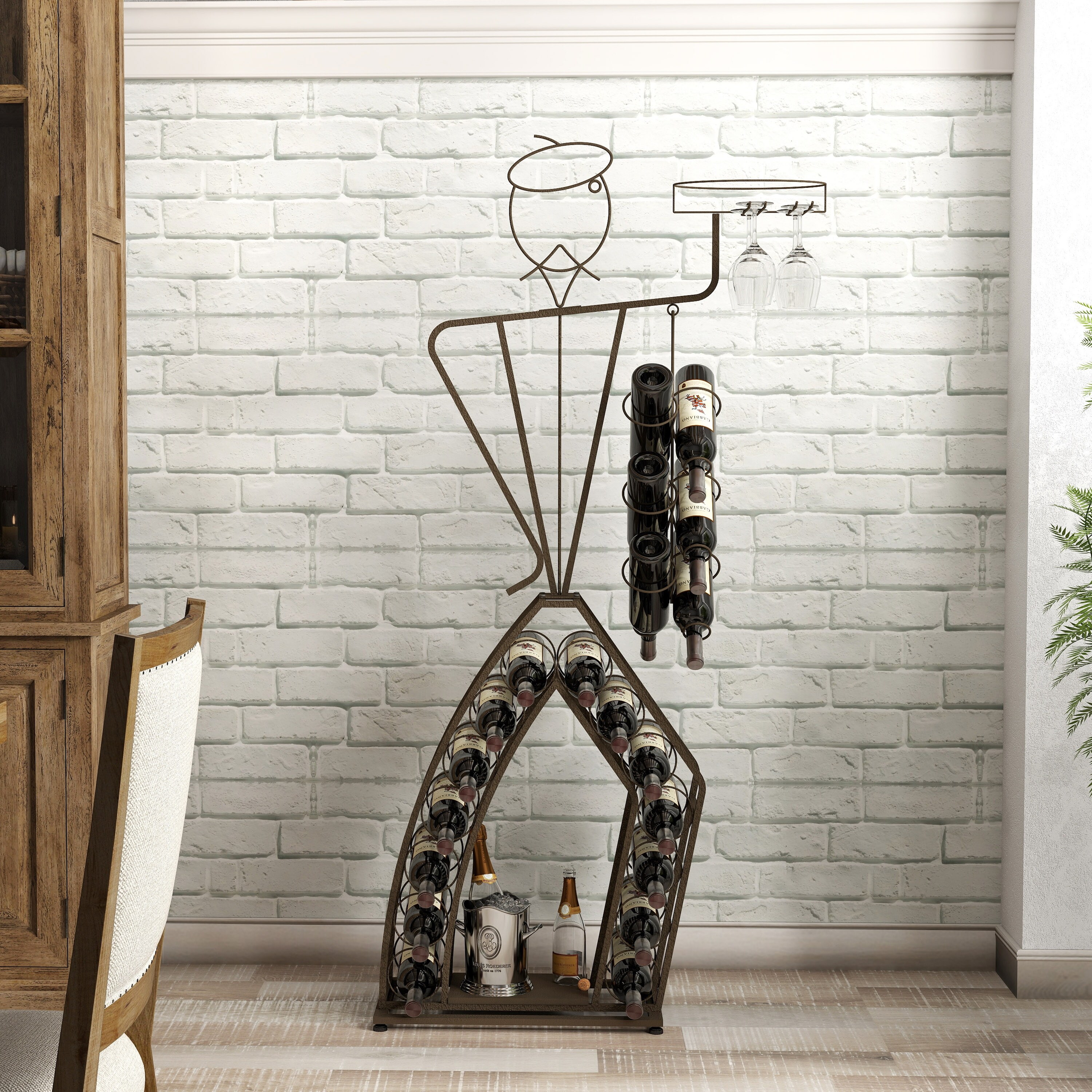 21 bottle wine rack online