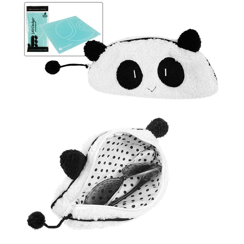 Shop Javoedge Panda Extra Large Zipper Pouch Eyeglass Sunglasses