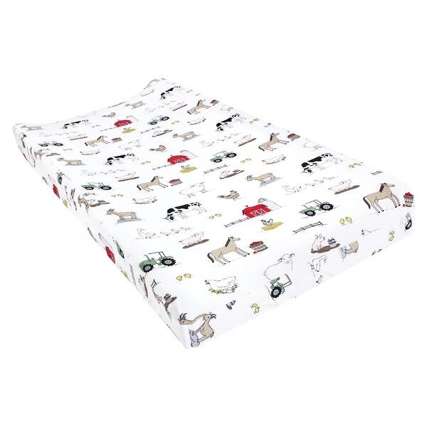 slide 1 of 1, Hudson Baby Cotton Changing Pad Cover, Farm, One Size - Farm Cotton - Farm