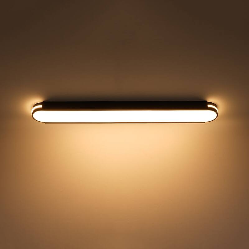 Modern Dimmable LED Long Oblong Flush Mount Ceiling Light 31.5in