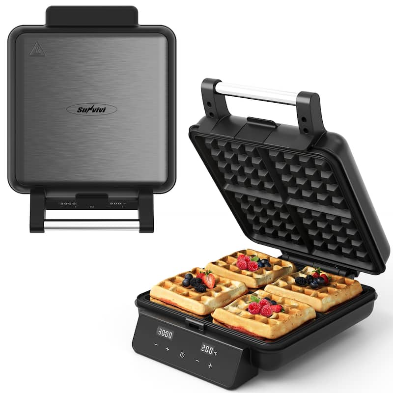 4-Slice Belgian Waffle Maker
