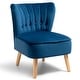 preview thumbnail 16 of 31, Costway Armless Accent Chair Tufted Velvet Leisure Chair Single Sofa
