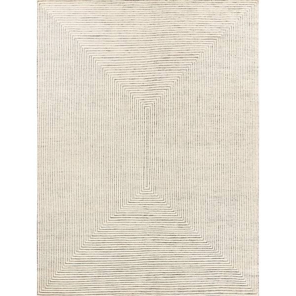 EXQUISITE RUGS Crescent Handknotted New Zealand Wool Ivory Area Rug. Bed Bath & Beyond 38444398