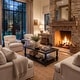 preview thumbnail 13 of 14, Farmhouse Coffee Table with Storage Shelf, French Country Living Room Table
