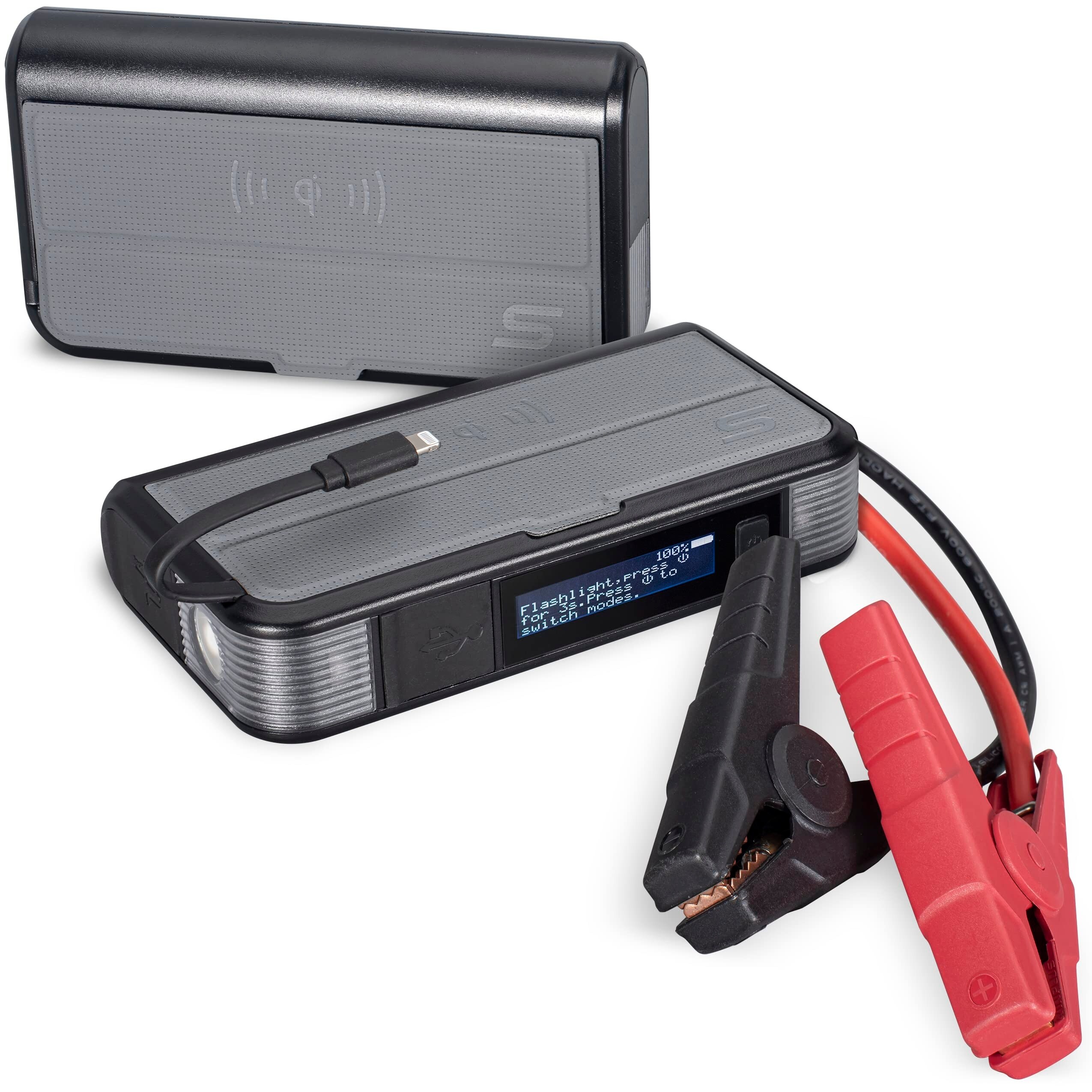 (Scratch & Dent) TYPE-S 8000mAh Car Battery Jump Starter Power Bank - W/ Flashlight & USB