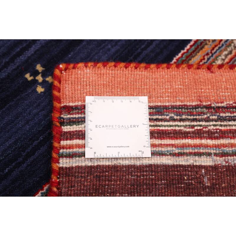 ECARPETGALLERY Hand Loomed Kashkuli Gabbeh Red Wool Rug - 6'4 x 9'7