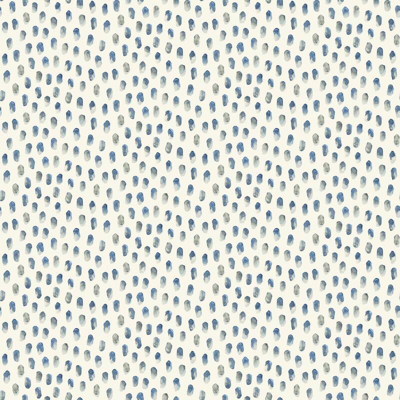 Chesapeake Sand Drips Blue Painted Dots Wallpaper