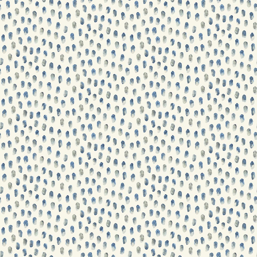 Chesapeake Sand Drips Blue Painted Dots Wallpaper