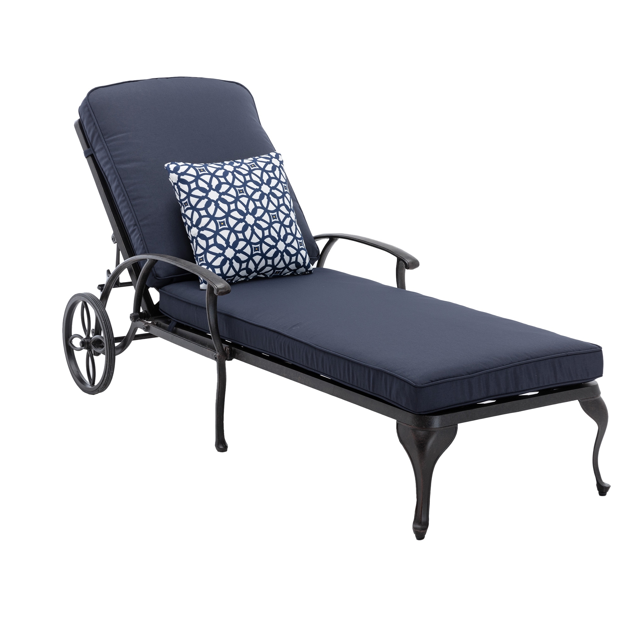Navy blue outdoor clearance chaise lounge cushions