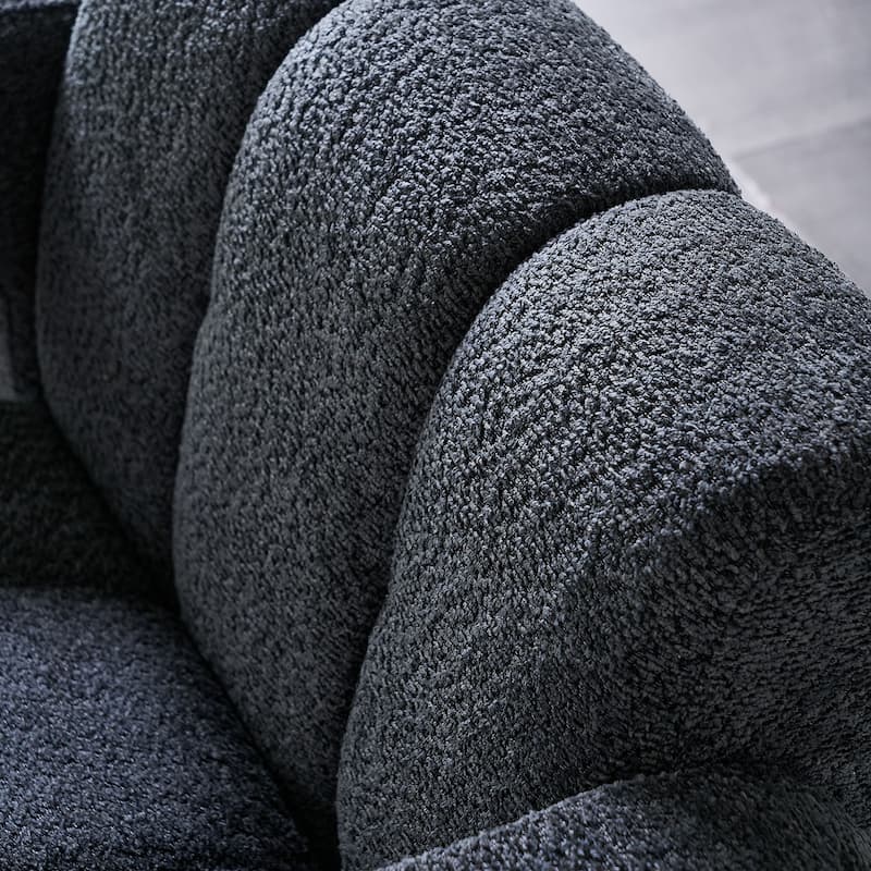 Upholstered Accent Chair 31.10" Wide Boucle Modern Accent Chair Side Chair Comfy Wide Armchair For Bedroom, Living Room
