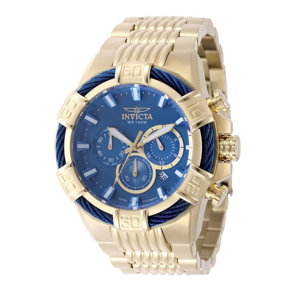 Invicta Men's 49904 Bolt Quartz VD53 Brass Dial Watch - Blue