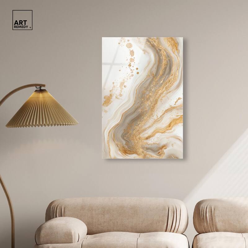 Gold Vein Acrylic by Art Remedy, Ready to Hang