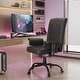 preview thumbnail 11 of 14, 45° Rotating Armrests Executive Office Chair Adjustable Height High Backrest with 90°-130° Recline PU Leather & Nail Head Trim