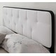preview thumbnail 6 of 4, Glendale Traditional White Fabric Button Tufted Twin Size Black Wooden Headboard