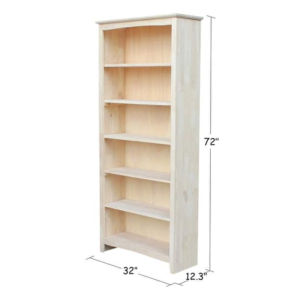dimension image slide 8 of 7, Shaker Solid Wood Bookcase