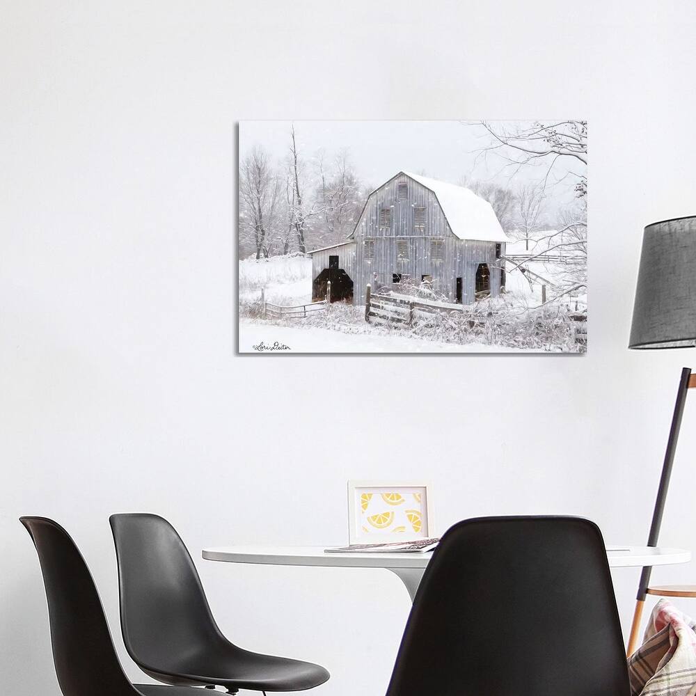 iCanvas "Blue Tinted Barn" by Lori Deiter Canvas Print