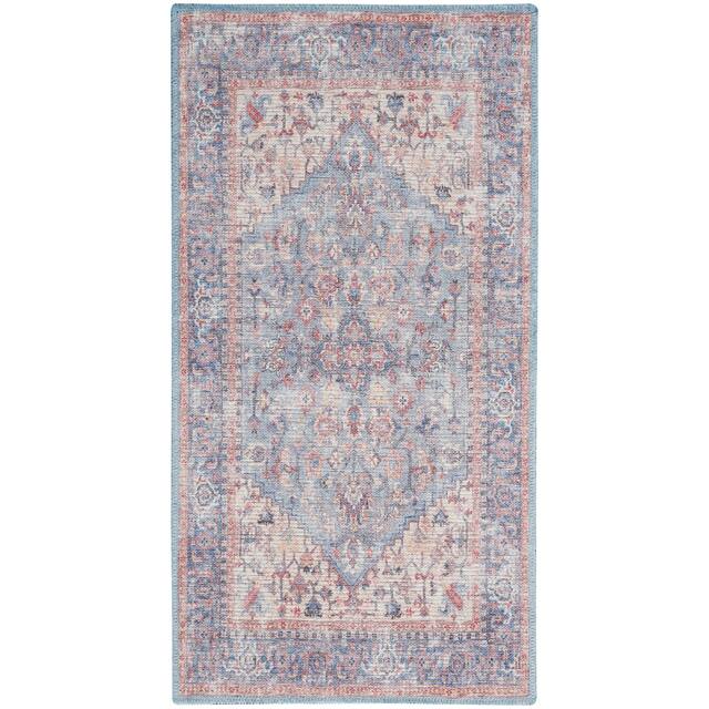 57 Grand by Nicole Curtis Vintage Medallion Machine Washable Area Rug