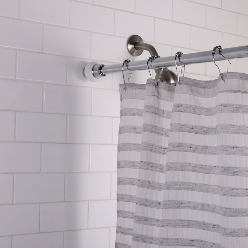 Elle Décor Polished Chrome Tension Shower Rod On Sale Bed Bath