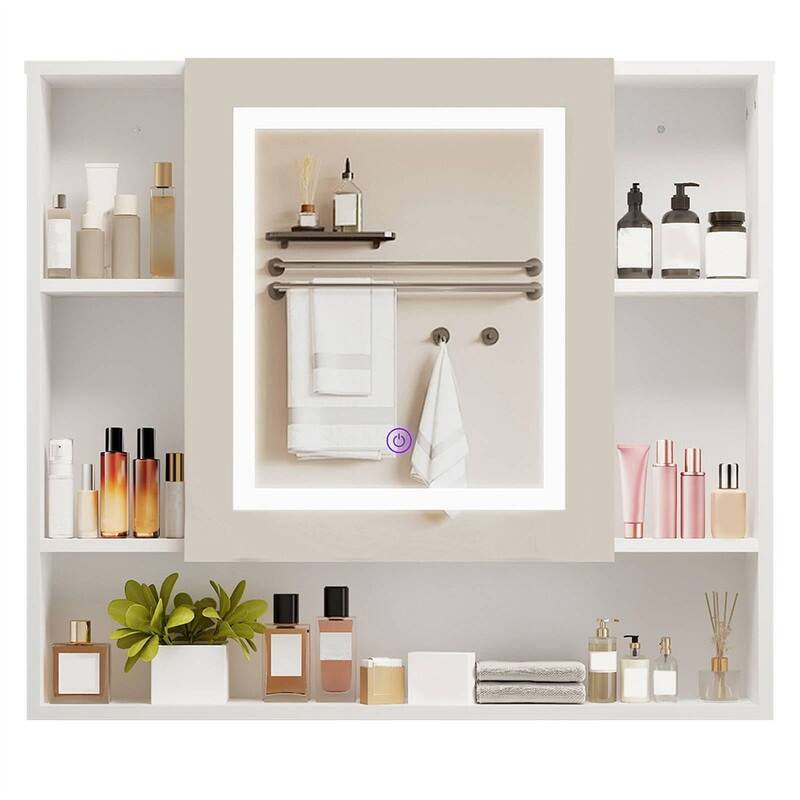 Medicine Cabinet Mirror with Led Light - 5.3"D x 27.5"W x 24.3"H