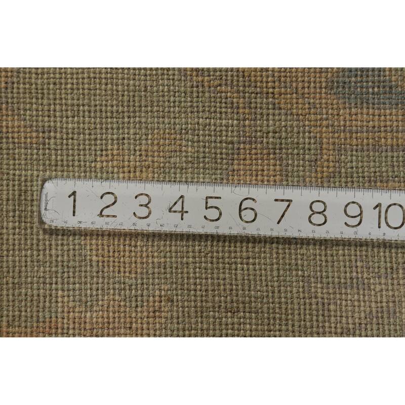 Hand Knotted Oriental 100% Wool Carpet Transitional All-Over Peach Oushak Area Rug - 10' 0'' X 8' 4''