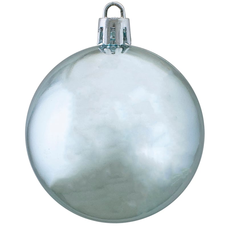 60ct Mermaid Blue Shatterproof Shiny Christmas Ball Ornaments 2.5"