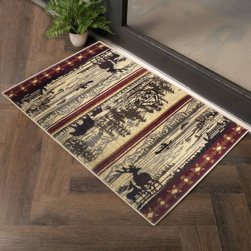 Nature's Nest GC_CBL3005 Multi Lodge Area Rug