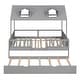 preview thumbnail 5 of 11, Full Size Wooden House Bed with Twin Trundle - Stylish & Functional Kids' Furniture