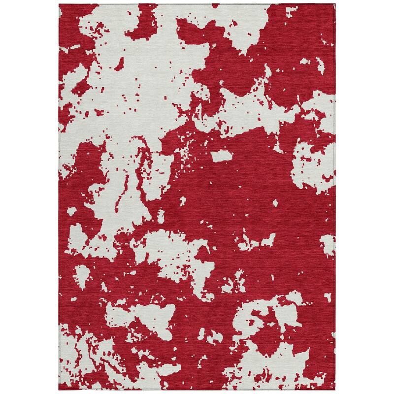 HomeRoots Abstract Transitional Rectangle Outdoor Rug